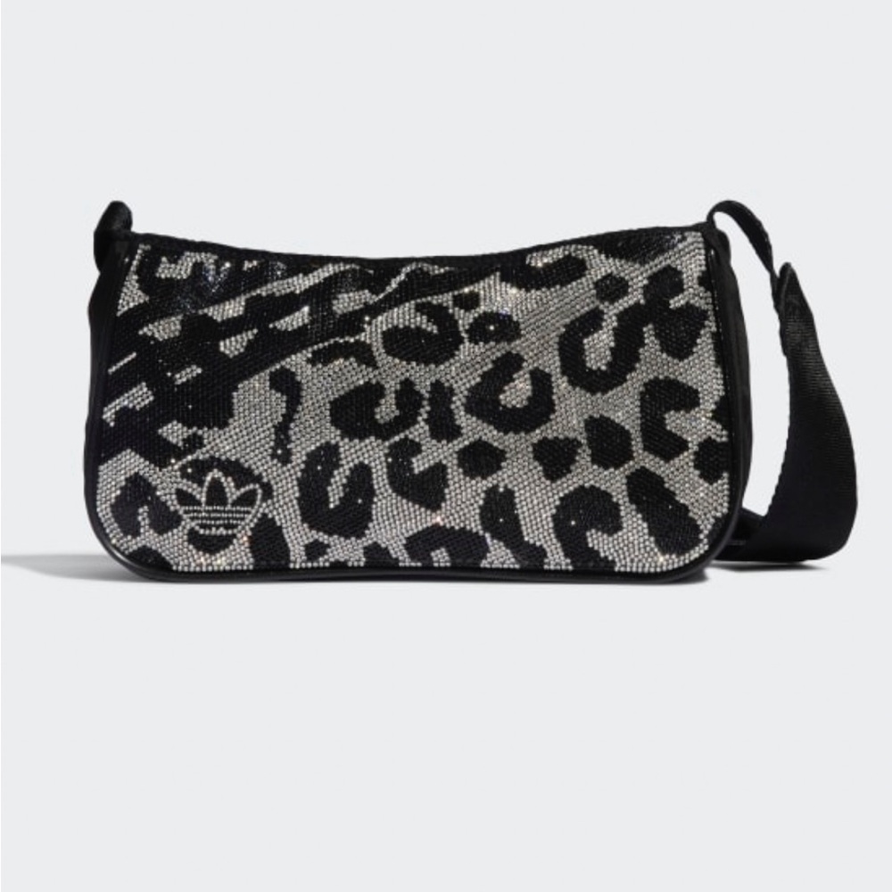 Adidas Mini Airliner Rhinestone Leopard Print Mini Bag / Purse